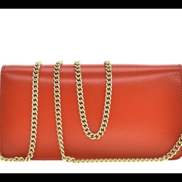 Prada Crossbody Chain Wallet Red Leather New. - Picture 3 of 7